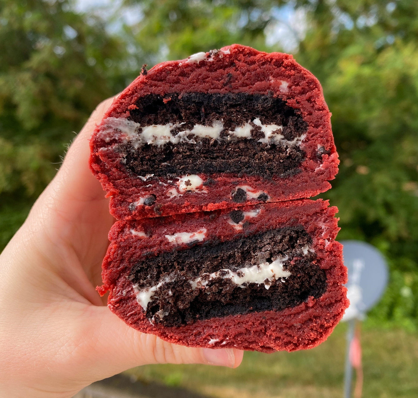 Red Velvet Oreo Stuffed Cookie Recipe: Gourmet Thick Cookie (Digital Download)