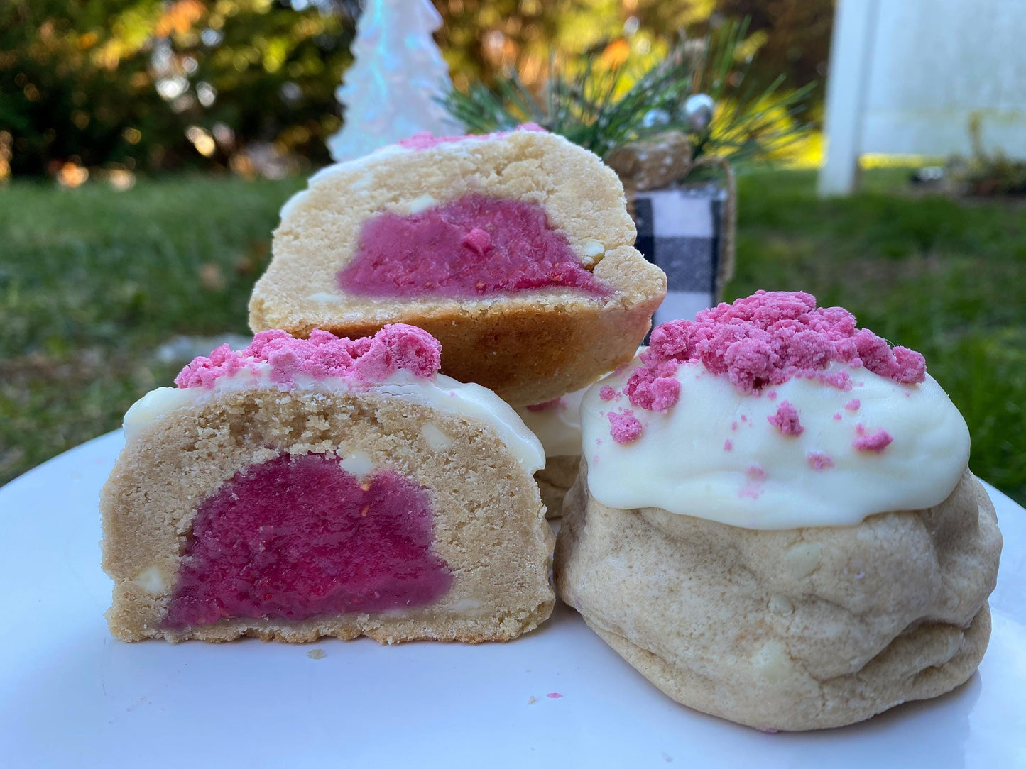 Stuffed White Chocolate Raspberry Cookie Recipe: New York Style (Digital Download)