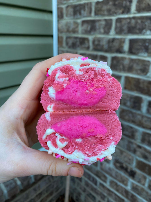 Stuffed Strawberry Pink Velvet Cookie Recipe: New York Style (Digital Download)