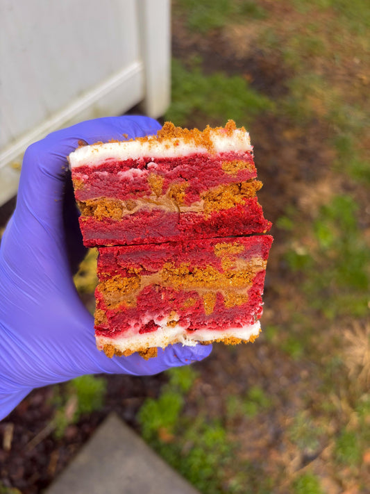 Red Velvet Cookie Butter Cookie Bars RECIPE: Gourmet New York Style (Digital Download)