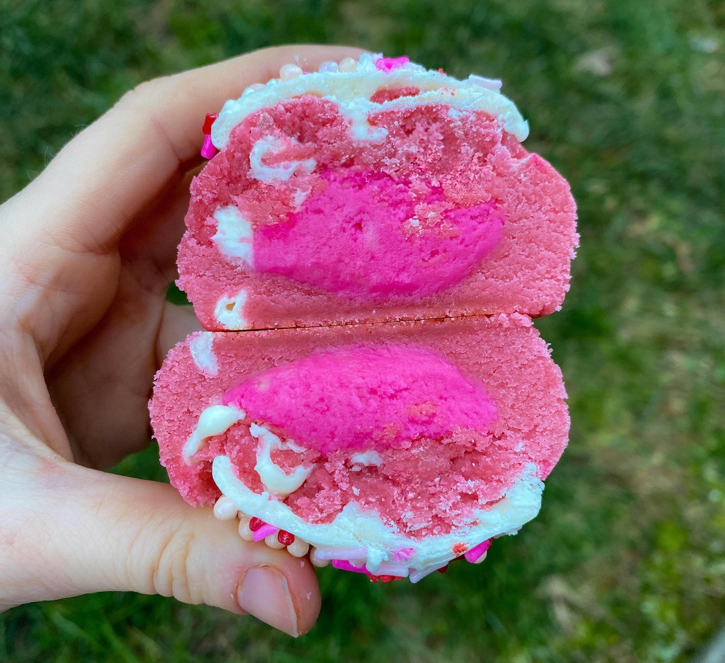 Stuffed Strawberry Pink Velvet Cookie Recipe: New York Style (Digital Download)